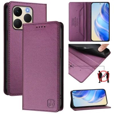 Immagine prodotto di Custodia in pelle per Realme 15T, flip case con slot per carte, portafogli e supporto Viola