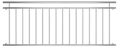 Image de 90x225cm Balustrade de balcon Fenêtre Garde-corps en acier inoxydable Balcon français argenté