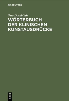 Produktbild von Wörterbuch der Klinischen Kunstausdrücke