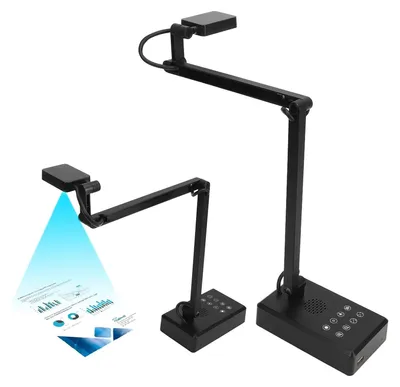 Obrázek produktu pro 16MP USB dokumentová kamera s mikrofonem, automatickým ostřením, 4K webová kamera s flexibilním ramenem pro online výuku, distanční vzdělávání, webové konference, živé ukázky