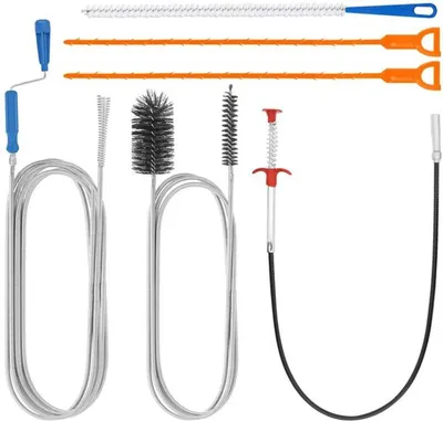 Produktbild von Azomor® Sechsteiliges Set zum Entstopfen von Abflussrohren in Küche und Bad