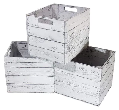 Productafbeelding van Set van 6 Vintage Houten Opbergdozen voor Kallax