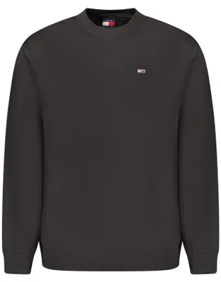 Produktbild von Nachhaltiges Herren-Sweatshirt, schwarz, runder Ausschnitt, Stickerei.