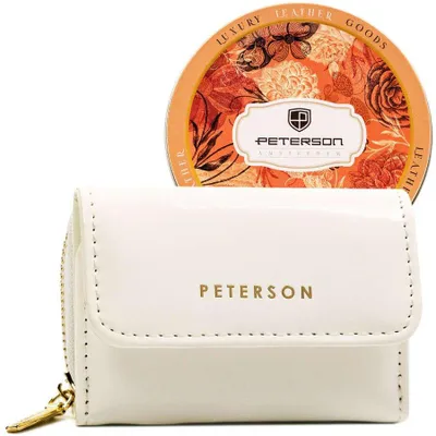 Obrázek produktu pro Peterson dámská lakovaná peněženka bílá RFID malá 9x6,5 cm