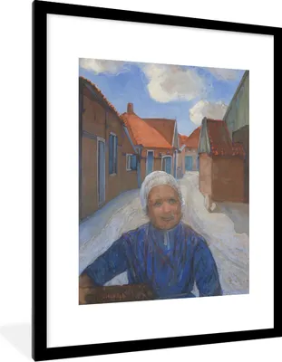 Produktbild von MuchoWow® MuchoWow® Gerahmtes Poster Auf dem Lappenbrink in Winterswijk - Piet Mondrian 60x80 cm - Poster mit zchwarzem Bilderrahmen - Wohnzimmer - Dekorationen - Prämie