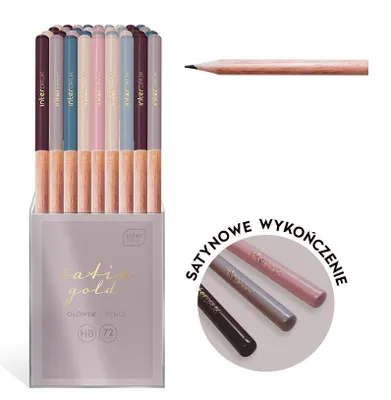 Zdjęcie produktu dla Ołówek Satin Gold HB (72szt)