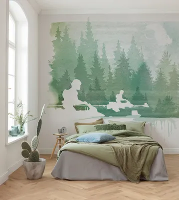Produktbild von Komar Vlies Fototapete "Star Wars Endor Speeders" - Größe: 350 x 280 cm (Breite x Höhe) - 7 Bahnen