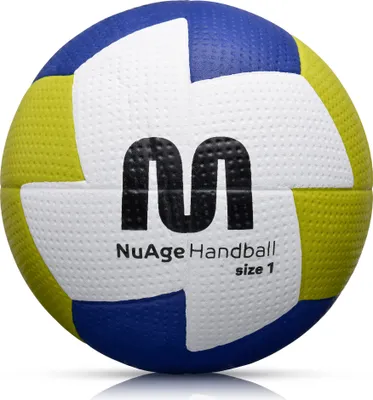 Produktbild von Handball Meteor Nuage für die Jugend mit Super Grip Material Größe 1 weiß/gelb/dunkelblau