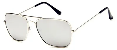 Silberne verspiegelte Piloten-Sonnenbrille