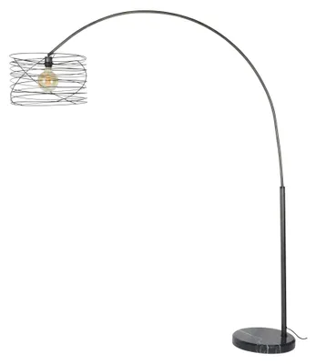 Immagine prodotto di Lampada da terra FURNLUX Curl antracite 45 cm / Colore principale: nero / Dimensioni: 45 x 192 x 170 cm