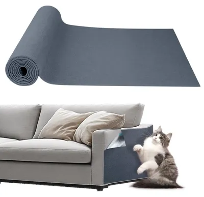 Zdjęcie produktu dla Samoprzylepna mata antypoślizgowa dla kotów - ochrona mebli - 40 cm x 250 cm - jasnoszary