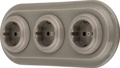 Produktbild von Unterputz Porzellan Retro Schalterserie I PR1SET300LG I PR1 graubeige