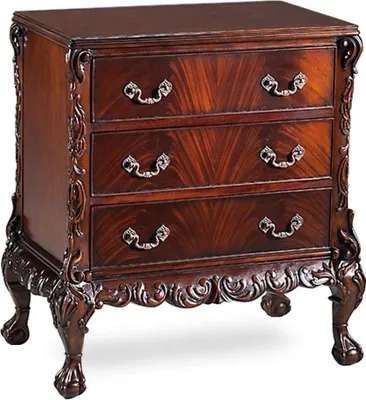 Produktbild von Casa Padrino Luxus Barock Kommode Dunkelbraun - Nachtkommode Nachtschrank mit 3 Schubladen - Luxusmöbel