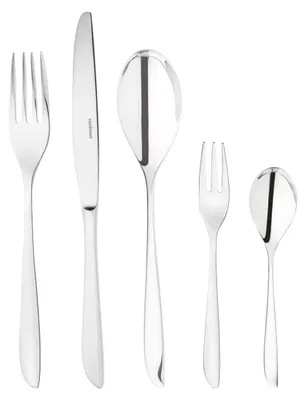 Image de Ensemble de couverts - Acier inoxydable 18/10 - 30 pièces - Gris - Pour 6 personnes