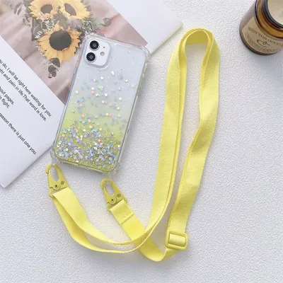 Produktbild von Mobigear Lanyard iPhone 13 Pro Max Flexibles TPU Handykette - Gelb