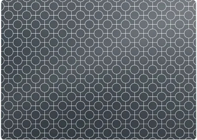 Produktbild von Geometrische Kreise – Bodenschutzmatte – Rutschfest – Schutzmatte für Büro – Vinylmatte – Stuhlunterlage  – 140 x 100 cm