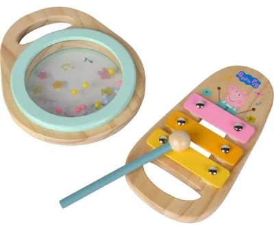 Zdjęcie produktu dla Simba-Dickie Eichhorn Peppa Pig Wooden Music Set Musical Instrument (2 Pieces)
