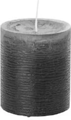 Produktbild von Rustik Marble Kerze (durchgefärbt mit Banderole, inkl. ASF) Grau 120 x 58 mm