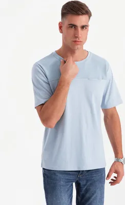Obrázek produktu pro Ombre Clothing Pánské tričko s krátkým rukávem Gamedaae světle modrá S