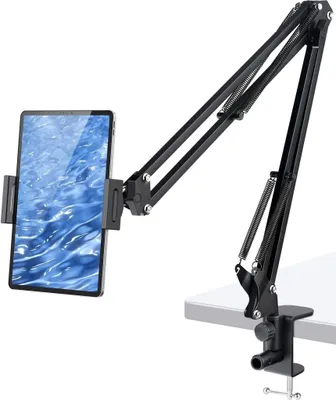 Produktbild von Tablet Halterung Tablet Ständer für Bett 360?Drehbarer Tablet Halter - Flexibler Verstellbarer Lang Arm Handyhalterung für alle 4,7-12,9 Zoll iPad usw.
