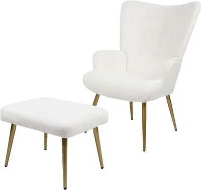 Immagine prodotto di Poltrona - Sedia relax - Poltrona con poggiapiedi - Sedia da lettura - Poltrona da soggiorno - Poltrona - Sedia con poggiapiedi