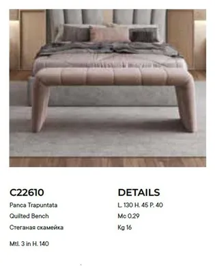 Produktbild von Hocker Polster Sitz Design Textil Relax Luxus Sofa Sitzbank Stoff Modern