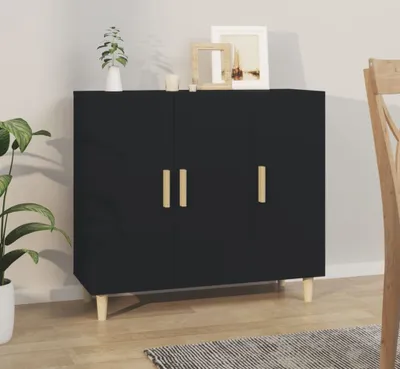 Obrázek produktu pro vidaXL Příborník černý 90x34x80 cm Materiál dřeva