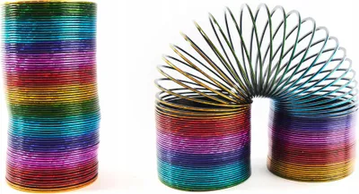 Produktbild von Magische Spirale Regenbogen 15cm Treppenläufer Antistress Spielzeug Kinder Retro