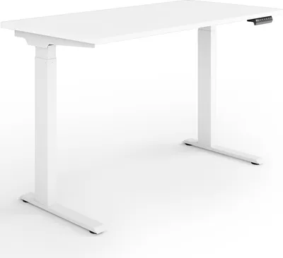 Produktbild von ESMART ESX-121WW 120x60cm Weiß Ergonomischer Steh-Sitz-Schreibtisch Quick Installation Stufenlos elektrisch höhenverstellbar 73-123 cm 4x Memory Soft-Start/Stopp Schnelle Montage