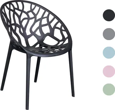 Produktbild von Stapelstuhl Bilby Gartenstuhl Bistrostuhl Kunststoffstuhl Schwarz