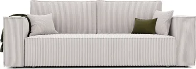 Produktbild von Idohome Freistehendes Polstersofa BALI Sofa mit Schlaffunktion & Stauraum – Modernes Schlafsofa, Cordstoff Creme, Poso 100-platzsparend & langlebig