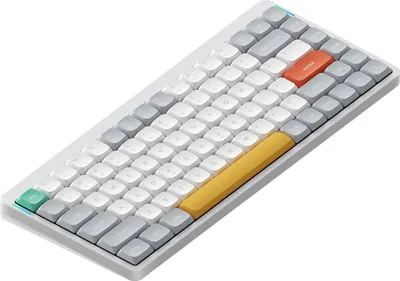 Produktbild von Nuphy Air75 v2 Kabellose Mechanische Tastatur QMK/VIA, QWERTY US, 75% Low Profile Bluetooth / 2.4GHz - Ionic White Switch Brown