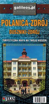 Image de Polanica-Zdrój, Duszniki-Zdrój. Montagnes tabulaires. Carte touristique/plan de ville au format de poche, plastifiée. Galileos