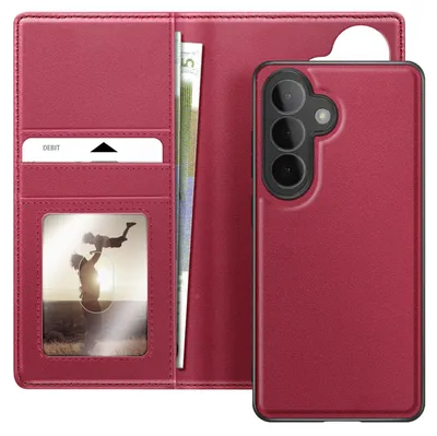 Produktbild von Mayaxess, 2-in-1 Wallet Etui mit abnehmbarer Hülle für Samsung Galaxy S26, Rot