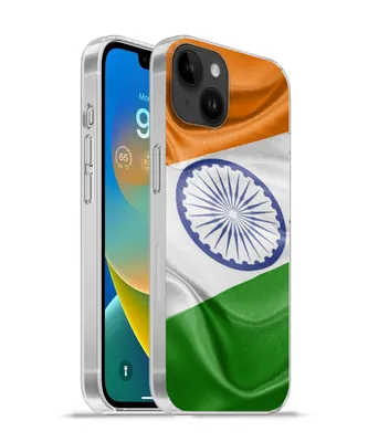 Produktbild von MuchoWow® Handyhülle Schutzhülle Hülle für Apple iPhone 14 Plus - Soft case Nahaufnahme der Flagge von Indien Silikon Softcase Handy Hülle - Abbildung