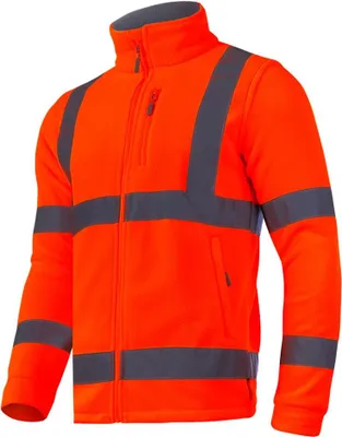 Produktbild von Fleece-Sweatshirt. Warnorange, "M", CE, Lahti