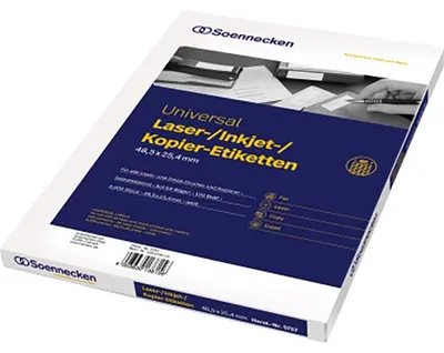 Etiketten 48,5 x 25,4 mm, 100 Blatt, für Laser/Inkjet