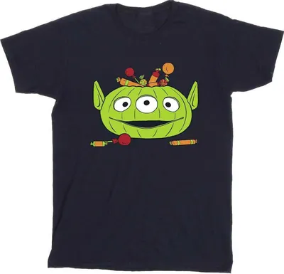 Produktbild von Toy Story - "Alien Pumpkin Basket" T-Shirt für Jungen, Baumwolle BI56561 (152-158) (Dunkles Marineblau)