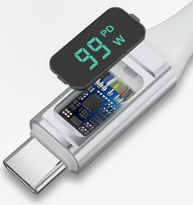 Produktbild von 4smarts USB-C auf USB-C Kabel DigitCord 100W 1.5m. wei