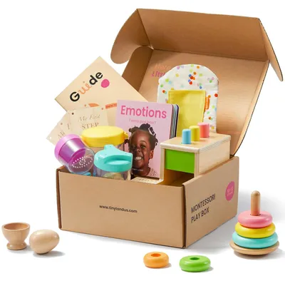 Obrázek produktu pro Dřevěné Montessori hračky pro kojence ve věku 10-12 měsíců se stohovací hrou
