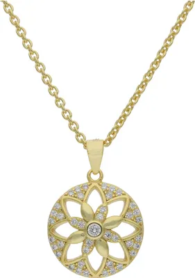 Produktbild von Kettenanhänger Silber 925 Gold plattiert Zirkonia JL52-02-0013 JuwelmaLux