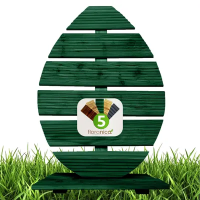 Produktbild von Floranica Osterdeko aus Holz 70 cm Hoch Grün für draußen und drinnen Osterdekoration - Handmade Osterei Gartendeko