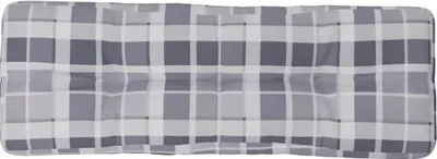 Produktbild von vidaXL Palettenkissen Grau Karomuster 120x40x12 cm Stoff