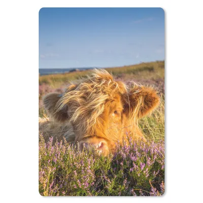 Produktbild von MuchoWow® Mauspad Mousepad Schottische Highlander - Heide - Gras - Tiere 18x27 cm - Mousepads - Maus Mat - Pad - Mausunterlage