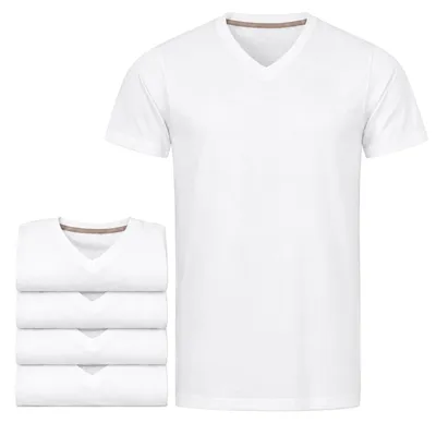 Produktbild von Mivaro Herren T-Shirt 5er Pack V-Ausschnitt - V-Neck Shirt aus 100% Baumwolle, Regular Fit, Basic Kurzarm, bis 5XL