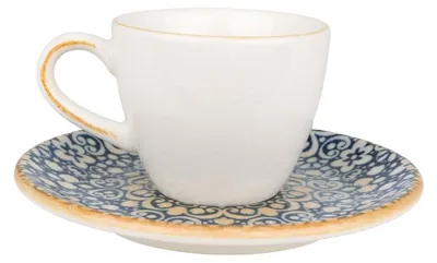 Immagine prodotto di Bonna Alhambra - Tazze e piattino per espresso - 80 cc - Porcellana - Set di 6 pezzi