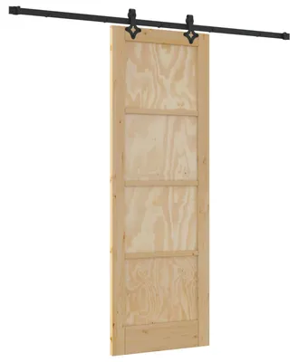 Immagine prodotto di vidaXL Porta scorrevole ORKDAL Naturale 73,5 x 211 cm Legno massello di pino