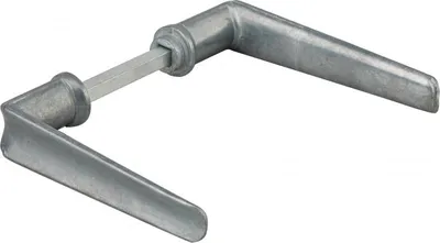 Image de Paire de béquilles pour porte, carré 6mm, 1 portée, argent - THIRARD