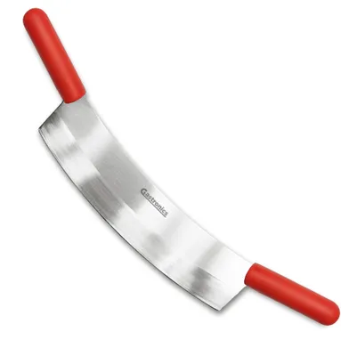 Produktbild von Wiegemesser Gastronics 40 cm Zwei Griffe 2 Extra Groß Metzgermesser Doppelgriff