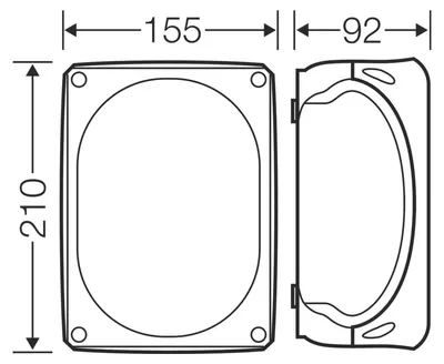 Zdjęcie produktu dla Puszka przyłączeniowa do 16qmm - Puszka natynkowa 210x155mm DK 1600 G